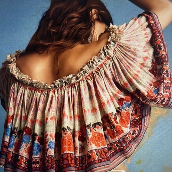 Anthropologie off the shoulder crop top - Picture 2 of 9